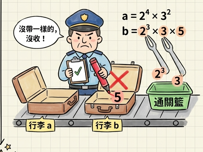 求最大公因數嚴格警衛大叔視覺塗鴉筆記