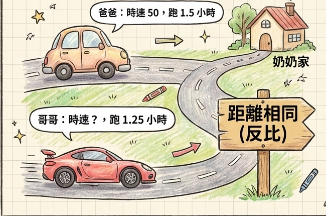 開車行程反比圖解