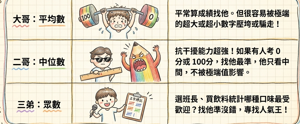 數據三兄弟極端值與使用時機圖解