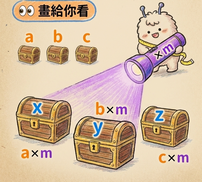 神奇放大燈 m：連比設未知數法