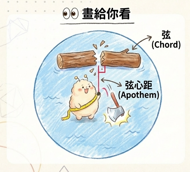 垂直平分弦心距：弦與弦心距的秘密