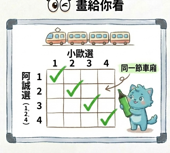 坐標方格表：雙人試驗與二維表格求機率