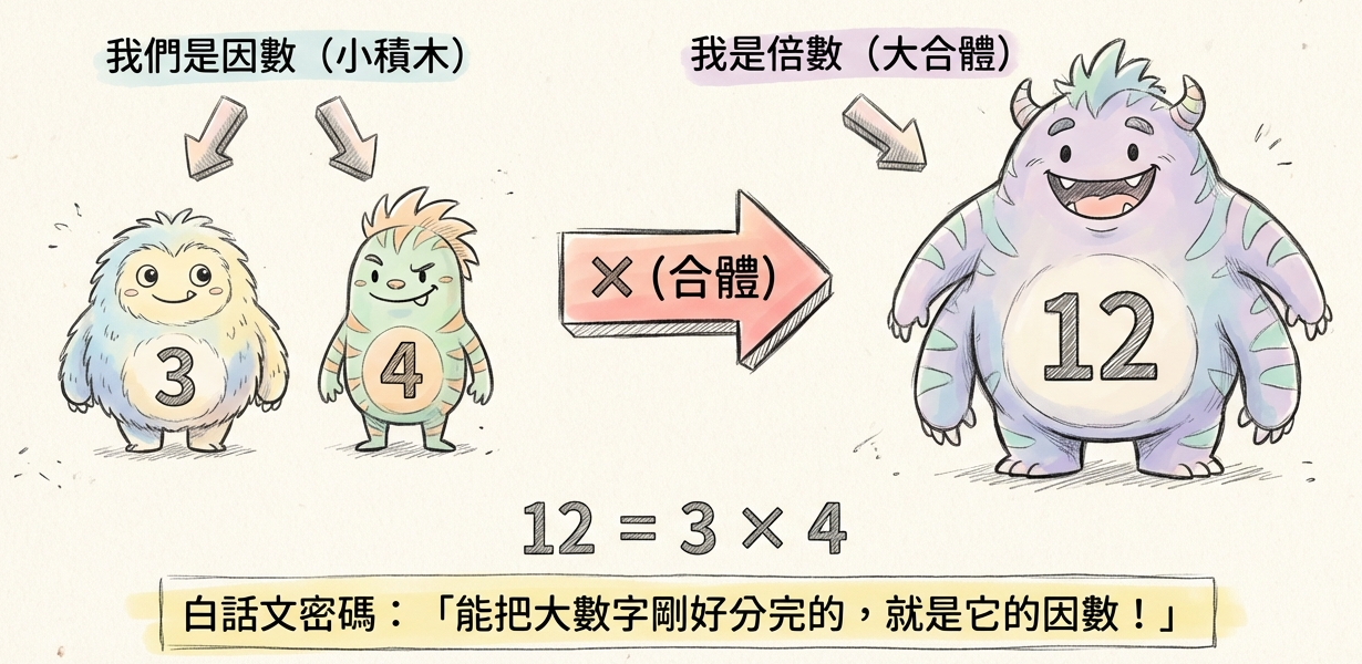 因數與倍數手繪模型