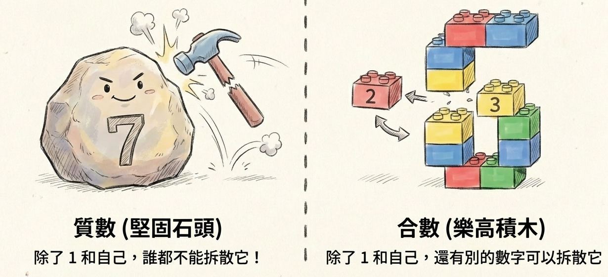 質數與合數手繪模型