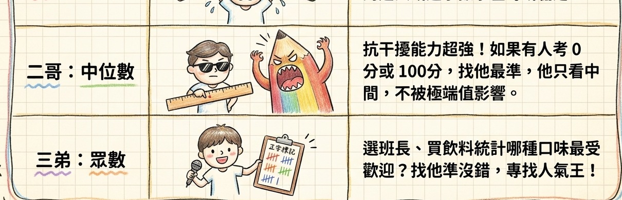 數據三兄弟極端值與使用時機圖解