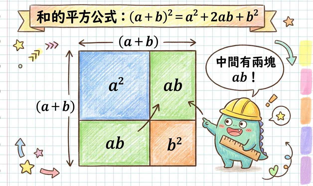 和的平方公式：城堡擴建大正方形