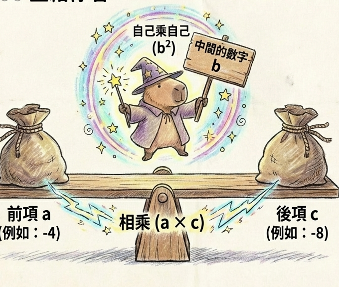 神奇的等比中項：中間平方等於左右相乘