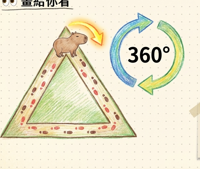 外角大胖與遠方小瘦子：三角形外角定理