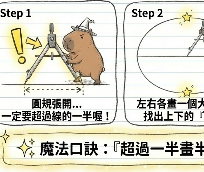 把角切成完美兩半：角平分線作圖