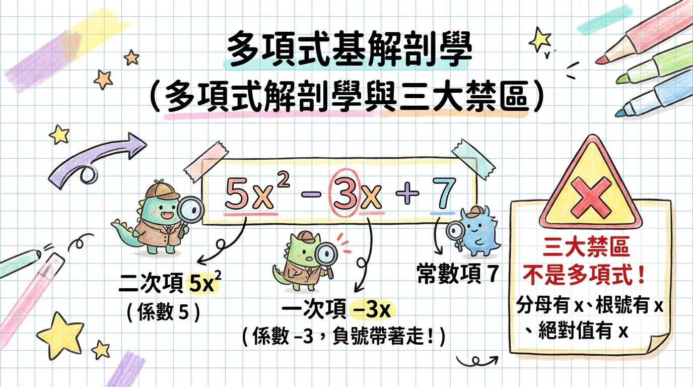 1-2 多項式的加減 視覺圖解