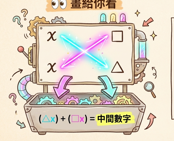 3-2 利用十字交乘法做因式分解 視覺圖解